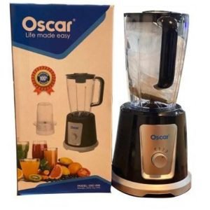 Oscar 300W- Mixeur 2bols OSC-331 -capacité 1.5l Noir et Gris - 06Mois Garantie