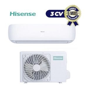 Climatiseur Split Hisense - 24000 BTU - 3 CV- R410 - 6 Mois