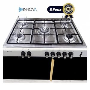 Cuisinière INNOVA IN999 5 feux - IVORY - 60 x 90 - Avec porte Bouteille - 06 mois