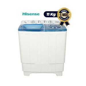 Machine à laver semi - Automatique Hisense - WSRB113W - 11KG - Gris - 06 mois